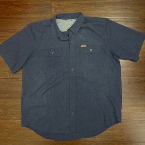 Orvis Blue Button Down Short Sleeve Shirt